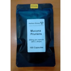 Mucuna Pruriens Extract - 100 Vegan Capsules a 250mg (50% L-Dopa)