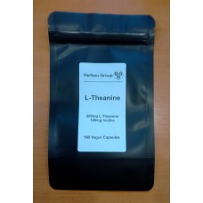 L-Theanine (99% puur) - 100 Capsules a 200mg L-Theanine + 100mg Inuline